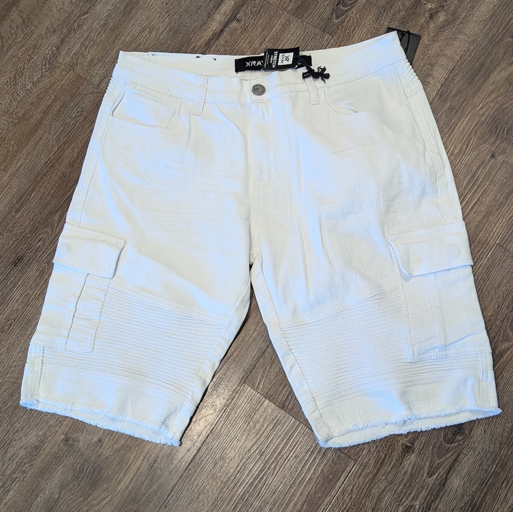 XRAY Men's White Cargo Shorts